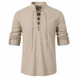 Caspian Men’s Relaxed-Fit Lace-Up Shirt